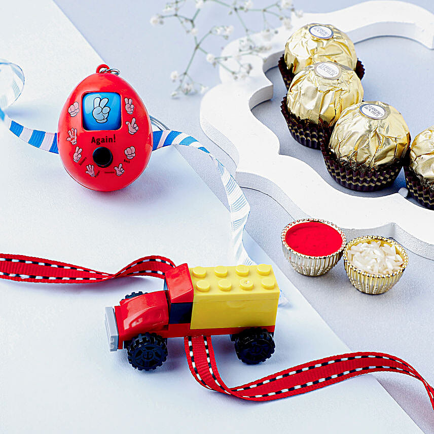 Giggles N Creativity Rakhi Duo N Chocolate Treat