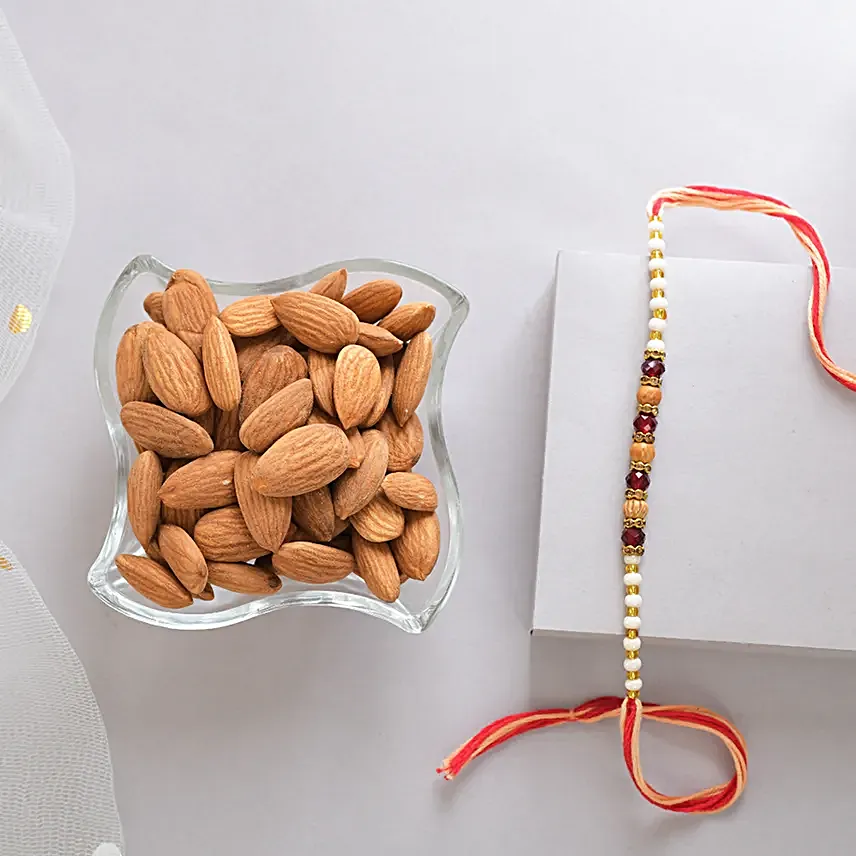 Gleaming Bond Rakhi N Premium Almonds