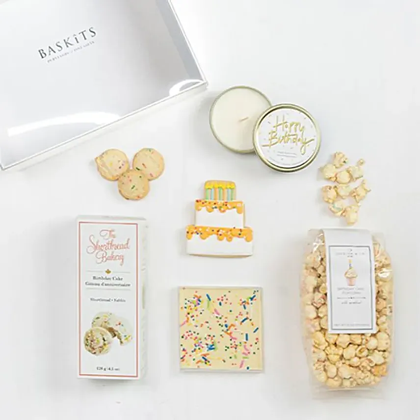 Happy Birthday Treats And String Lights Hamper