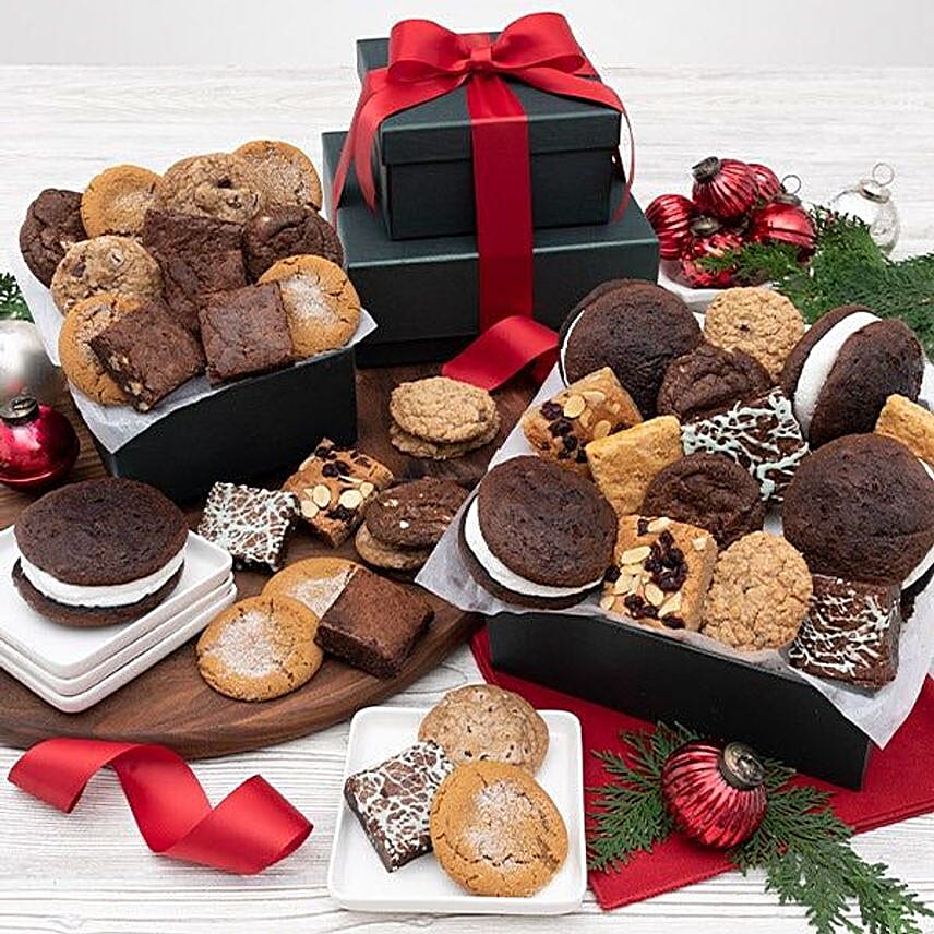 Joyful Christmas Cookies And Brownies Gift Box