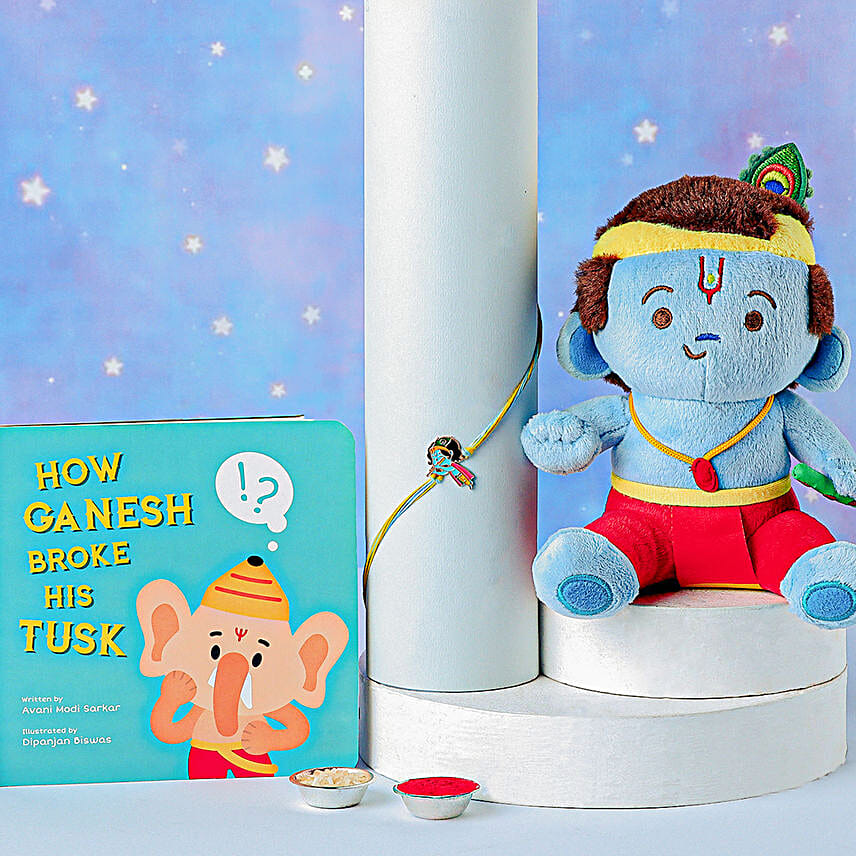 Kanha Rakhi N Mantra Singing Toy With Ganesha Book