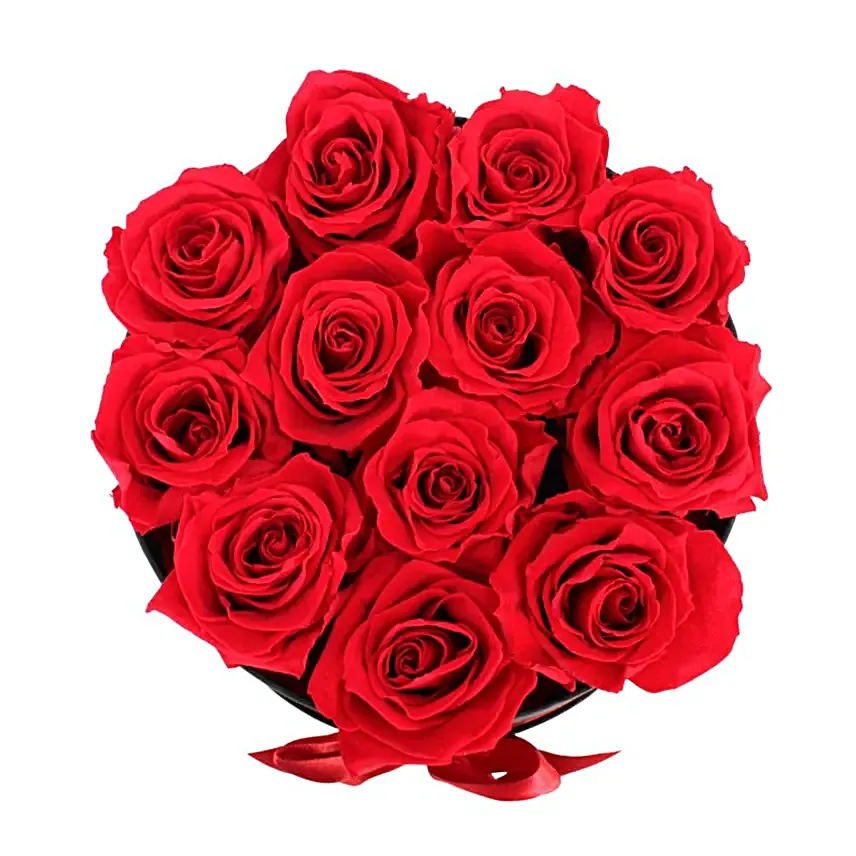 Luxury Dozen Preserved Red Roses