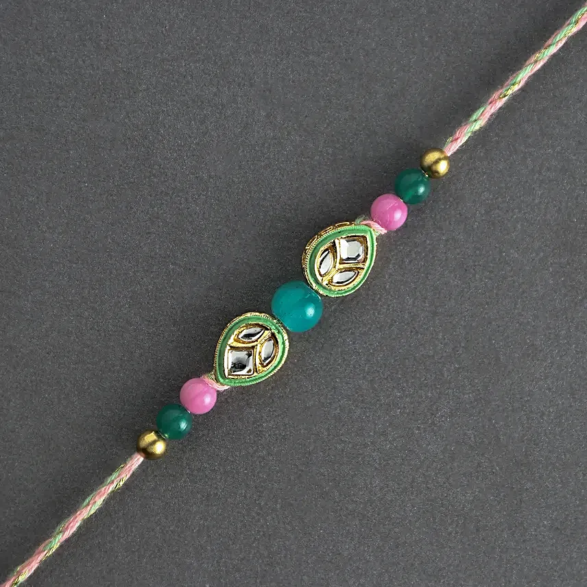 Meenakari Grandeur Rakhi N Lindt Lindor Pack