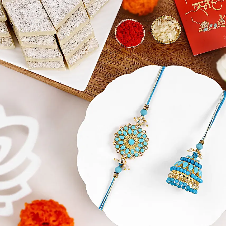 Meenakari Lumba Rakhi N Sweets Collection