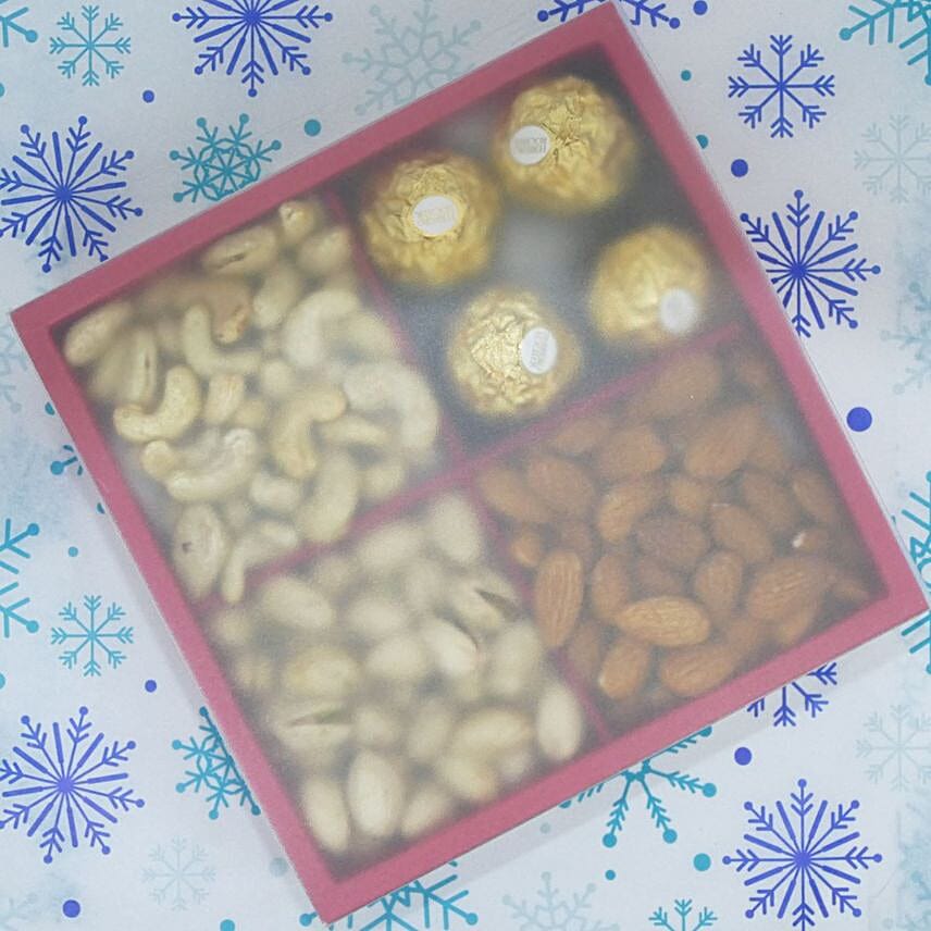 New Year Dry Fruit And Chocolate Package