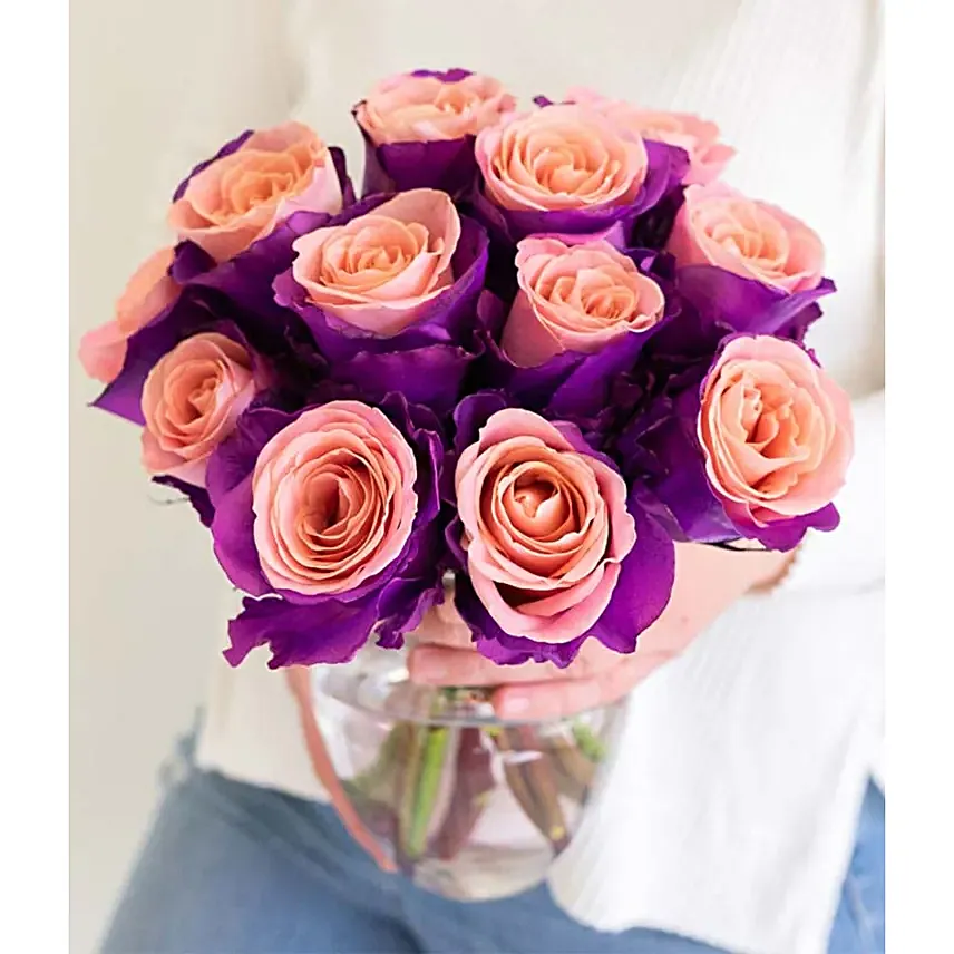 One Dozen Blushing Lavender Roses