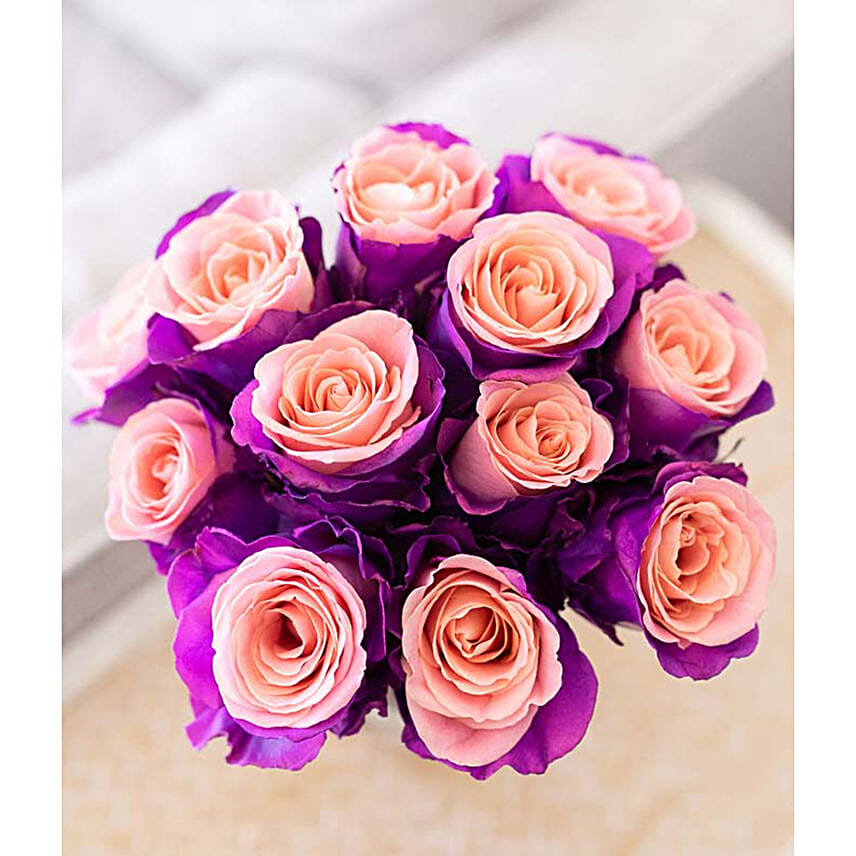 One Dozen Blushing Lavender Roses