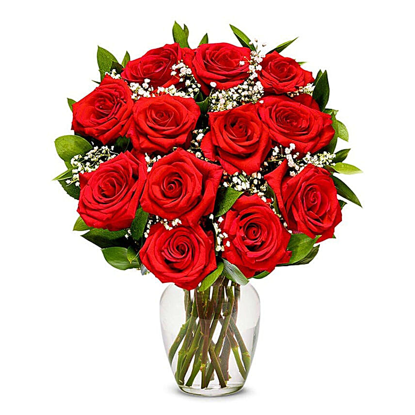 One Dozen Long Stemmed Red Roses