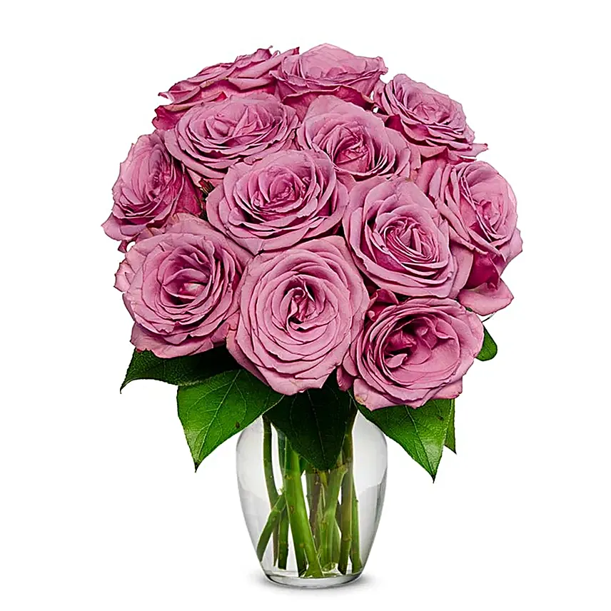 One Dozen Purple Roses