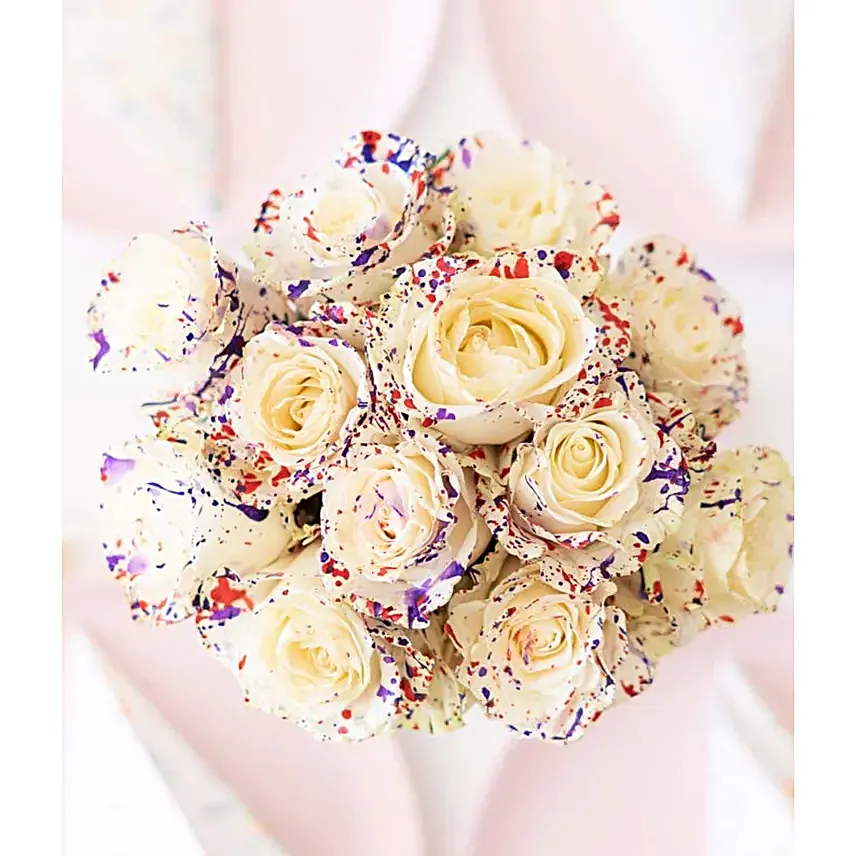 One Dozen Wild Confetti Roses