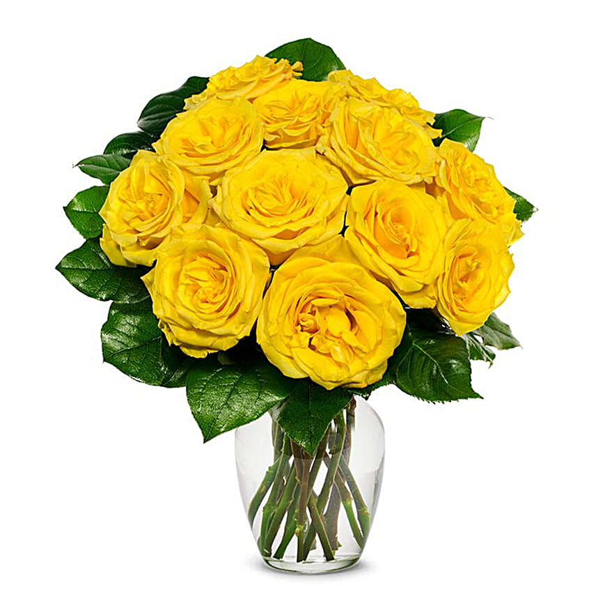 One Dozen Yellow Roses