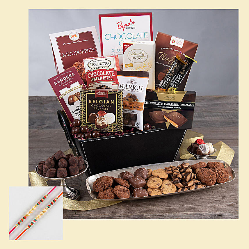 Pearl Rakhi Set And Assorted Treats