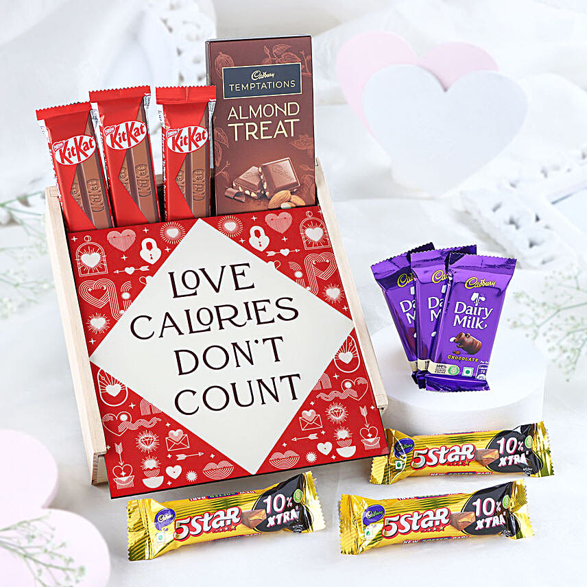 Personalised Love Calories Valentine Gift Box