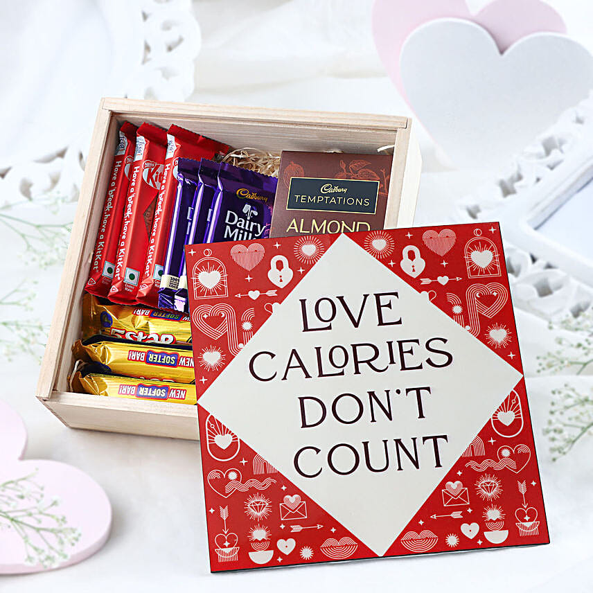 Personalised Love Calories Valentine Gift Box
