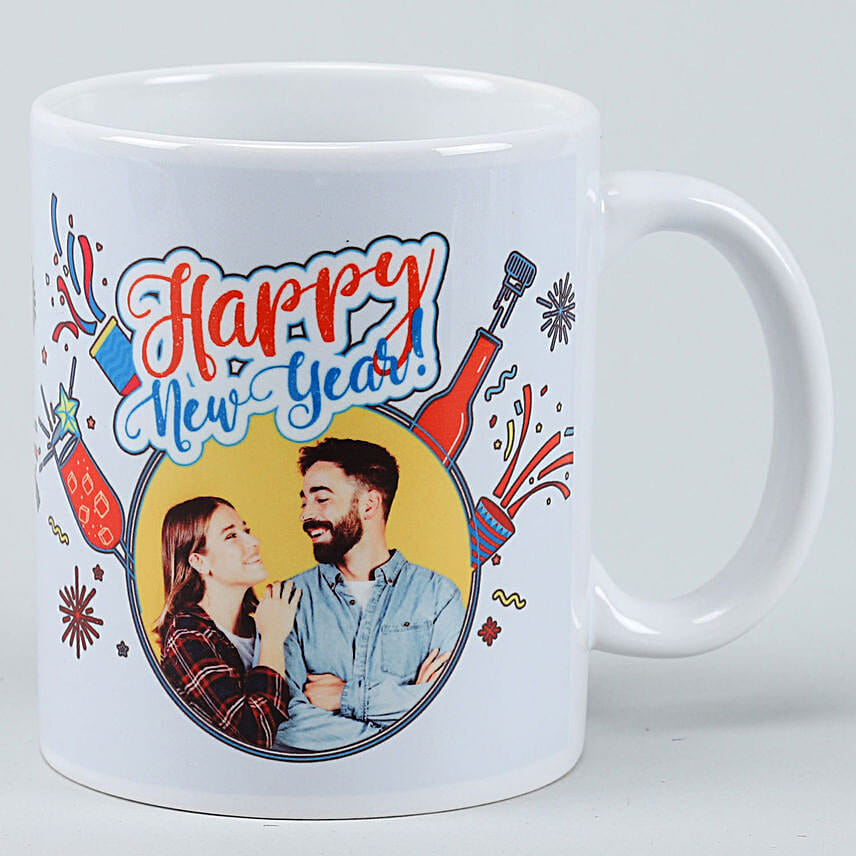 Personalised Picture Happy New Year Mug Hand Delivery