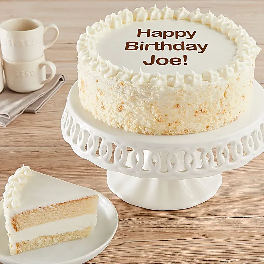 Personalized Vanilla Cake Happy Birthday