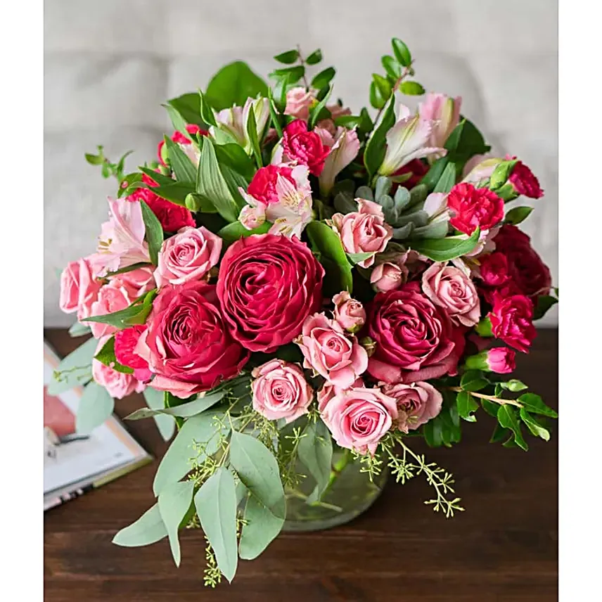 Pink Rose Succulent Garden Regular