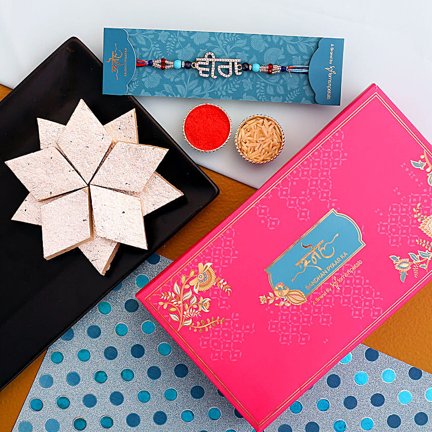 Punjabi Veera Rakhi And Tasty Kaju Katli