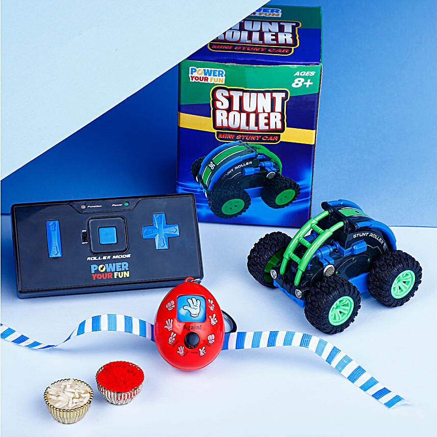 Push Button Game Rakhi N Stunt Roller Car