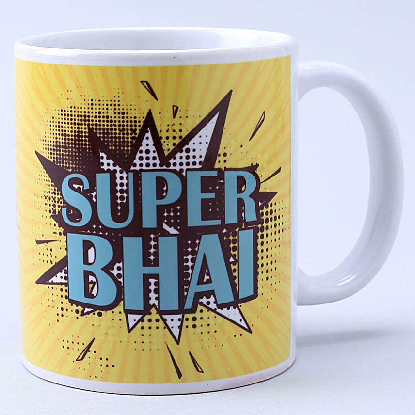 Set of 2 Rakhi and Super Bhai Mug