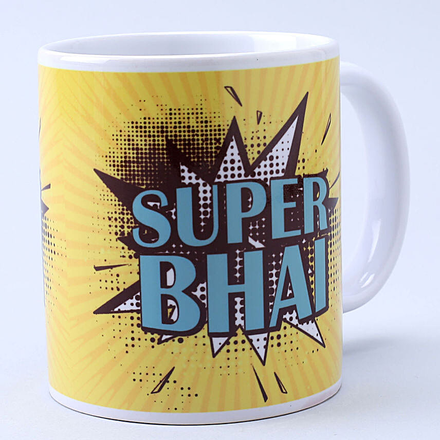 Set of 2 Rakhi and Super Bhai Mug