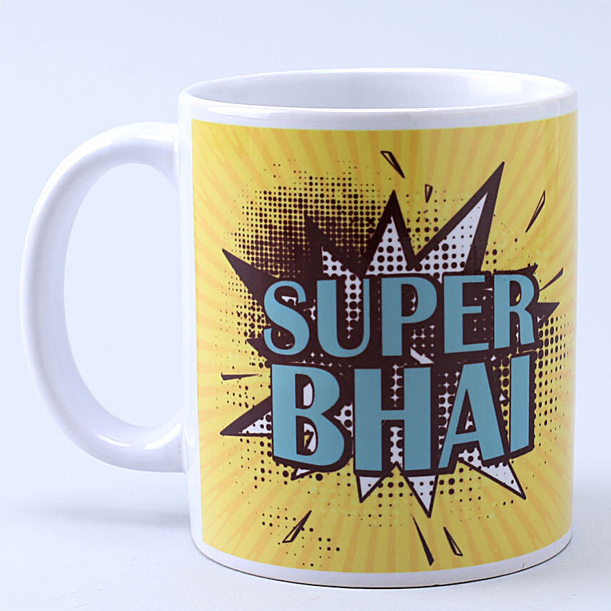 Set of 2 Rakhi and Super Bhai Mug