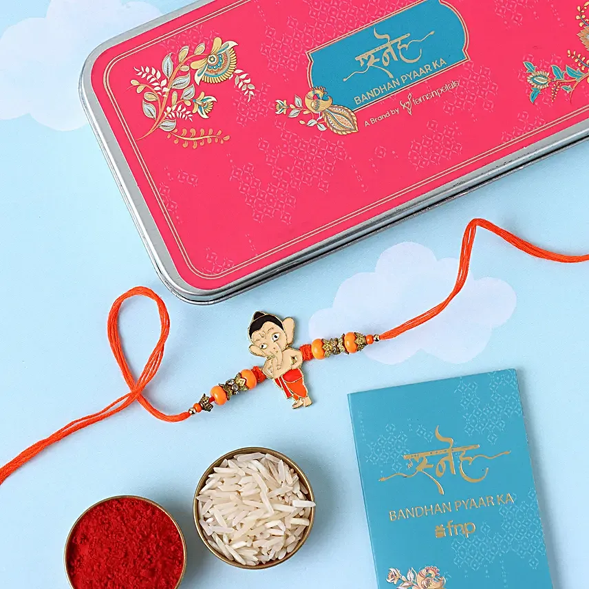 Sneh Bal Ganesha Rakhi N Soan Papdi Gift