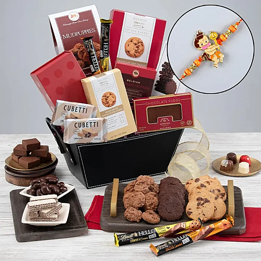 Sneh Bal Hanuman Kids Rakhi & Chocolatey Treats Basket