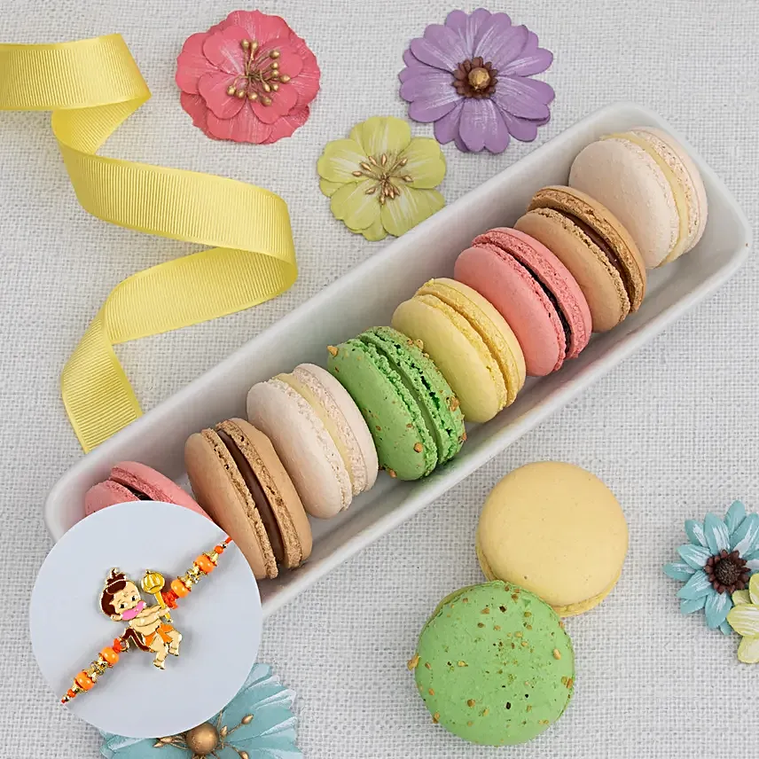 Sneh Bal Hanuman Kids Rakhi & Delicious Macaroons