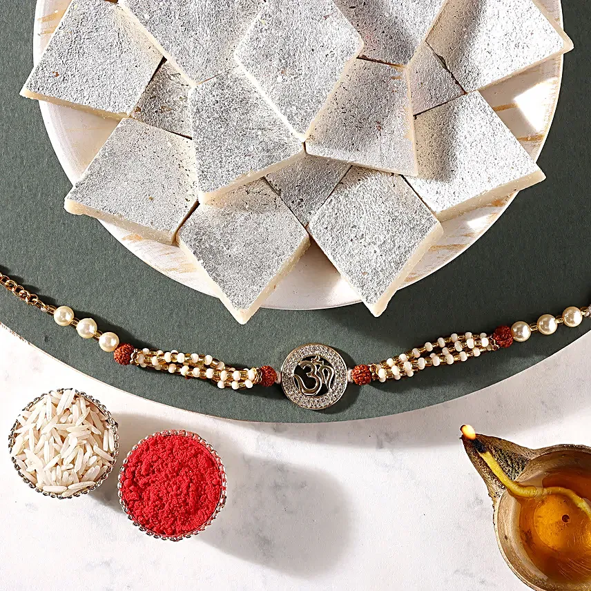 Sneh Bright Om Rakhi & Kaju Katli