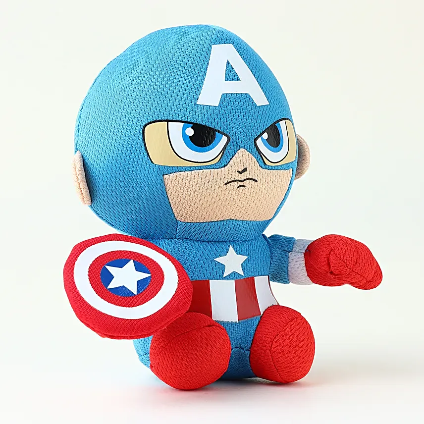 Sneh Captain America Rakhi N Plushy Toy Set