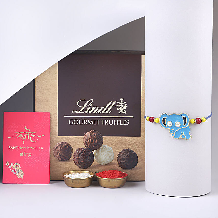 Sneh Cute Appu Kids Rakhi N Lindt Gourmet Truffle
