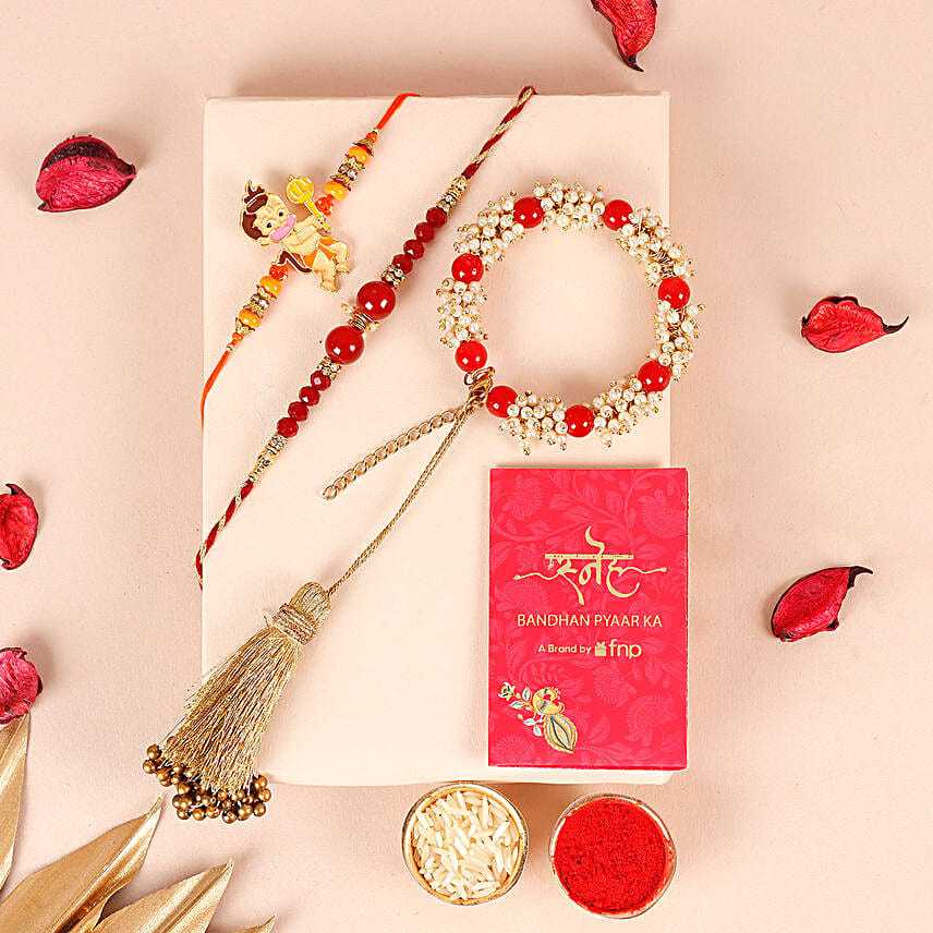Sneh Delightful Family Rakhi Set