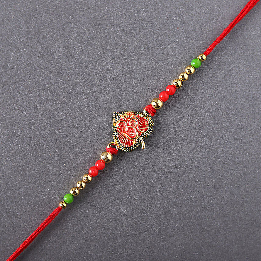 Sneh Exclusive Om Leaf Rakhi