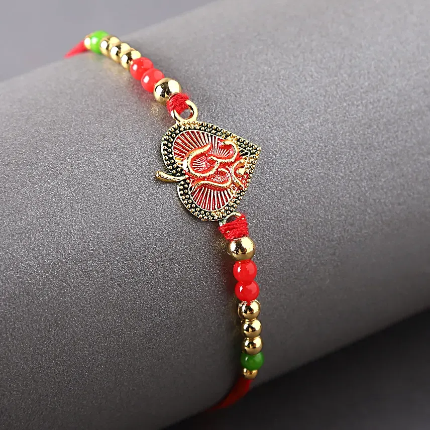 Sneh Exclusive Om Leaf Rakhi