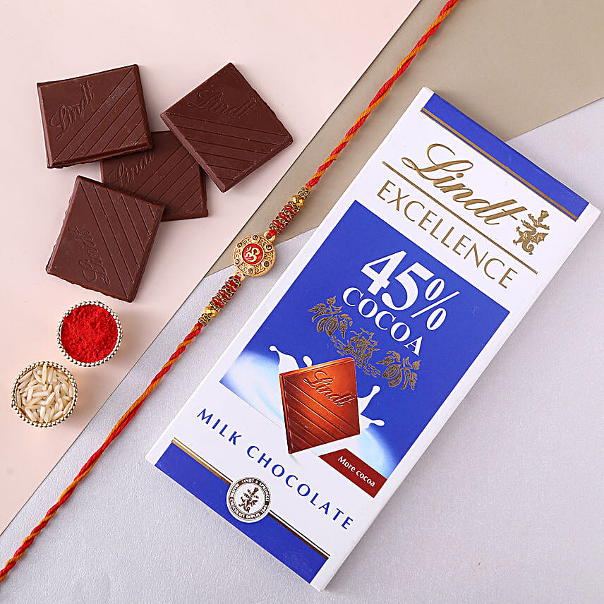 Sneh Holy Om Rakhi & Lindt Bar