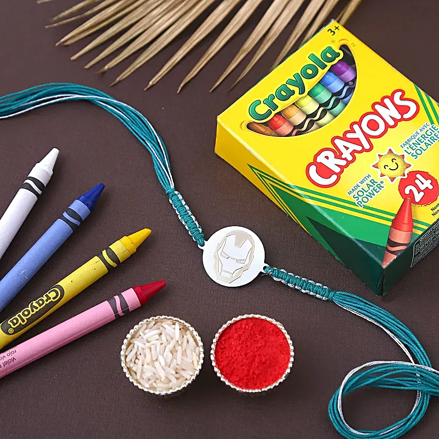 Sneh Hulk Kids Rakhi N Crayola Kids Set