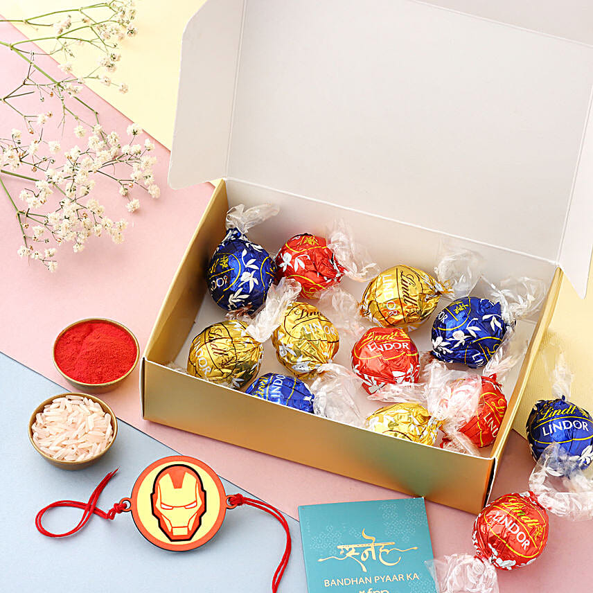 Sneh Ironman Marvel Rakhi N Lindor Truffle