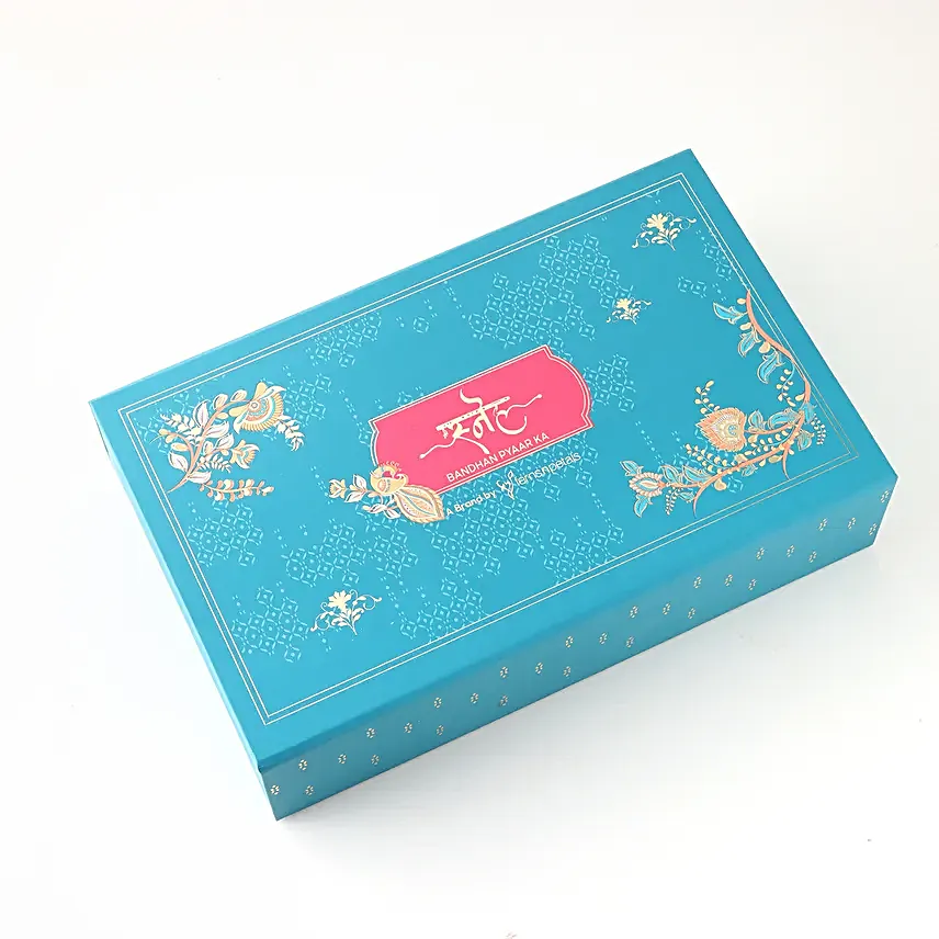 Sneh Meenakari Bhaiya Bhabhi Rakhi with Delectable Chocolate Treat