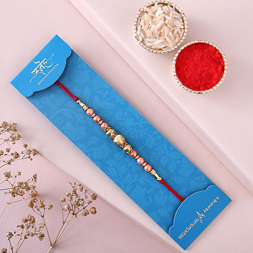 Sneh Minimalist Rakhi With Almonds & Ferrero Rocher