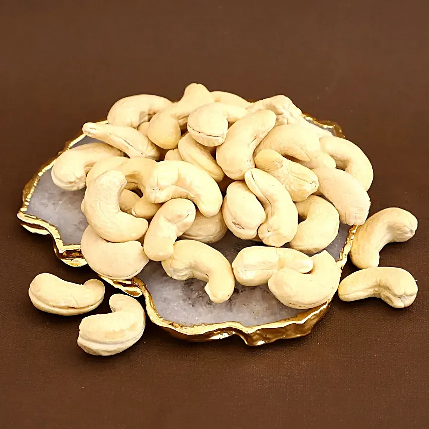 Sneh Rose Gold Rakhi With Soan Papdi & Cashews