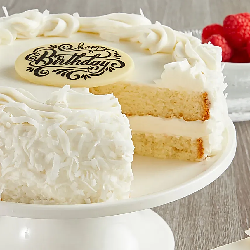 Tempting Coconut Vanilla Cream Cake