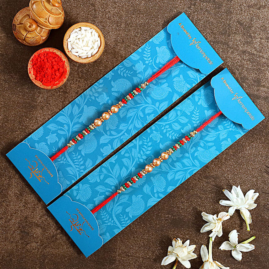 Traditional Rakhi Set And Assorted Cookies Hamper