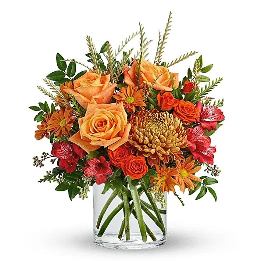 Warm Sunburst Rose Bouquet Regular