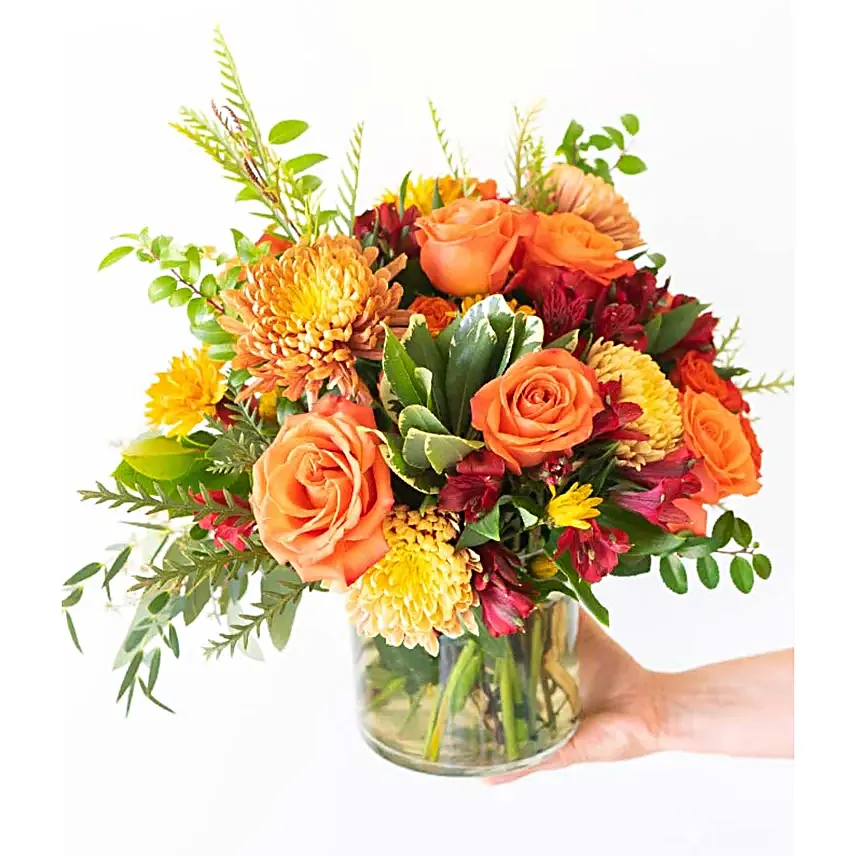 Warm Sunburst Rose Bouquet Regular