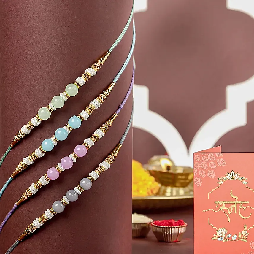 Zen Beadwork Rakhi Set of 2