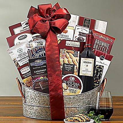 Houdini Napa Valley Wine Treat:Send Wine Gift Basket to USA