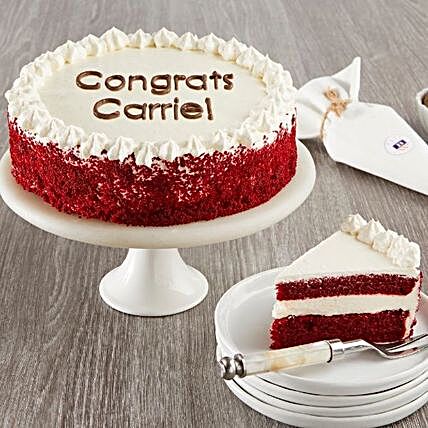 Personalized Red Velvet Chocolate Cake:Personalised Gifts to USA from India