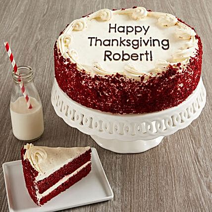 Classic Red Velvet Cake With Personalization