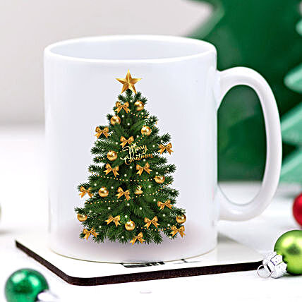 Christmas Tree Printed Mug:Personalised Mugs USA